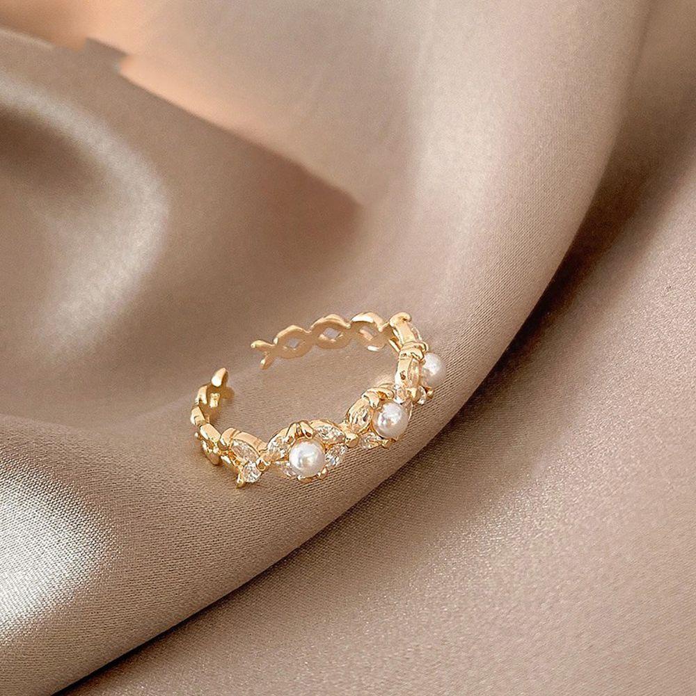 Nhẫn Mặt Vuông Thiết Kế Tối Giản Thanh Lịch Có Thể Điều Chỉnh Cho Nữ