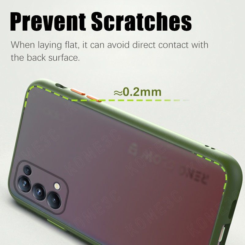Ốp điện thoại bằng PC cứng bán trong suốt cho OPPO Reno 5 4 3 2 2F 10X Zoom Pro Reno5 Reno5Pro 5G 4G | BigBuy360 - bigbuy360.vn