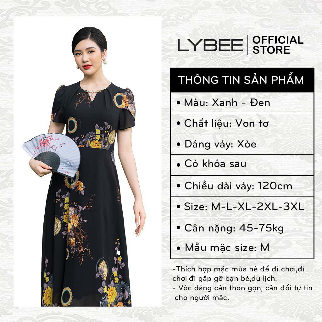 Đầm trung niên LYBEE thanh lịch sang trọng đầm dự tiệc đi chơi 584 SAM