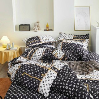 Bộ Chăn Ga Gối Cotton Poly L.V Mới