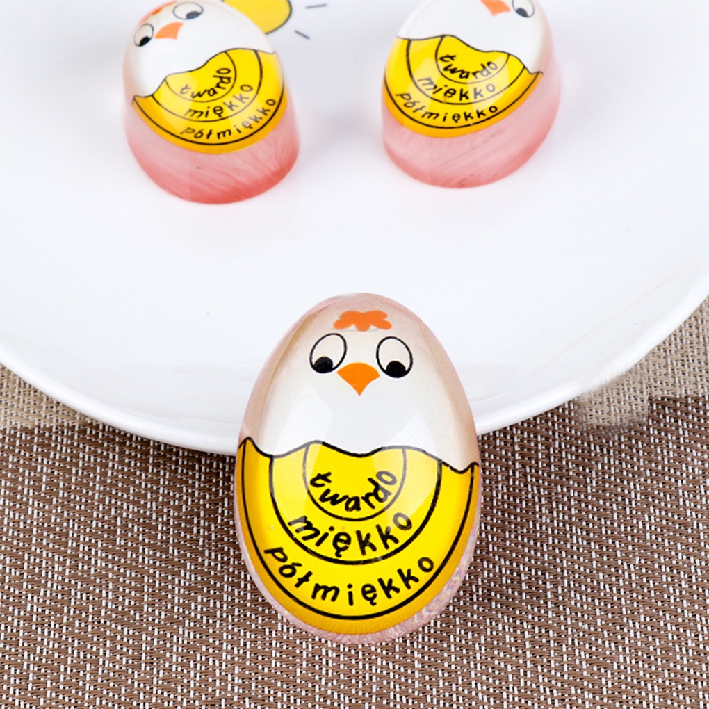 Dụng cụ lucộ trứng hẹn giờ bằng resin đổi màu được cho nhà bếp