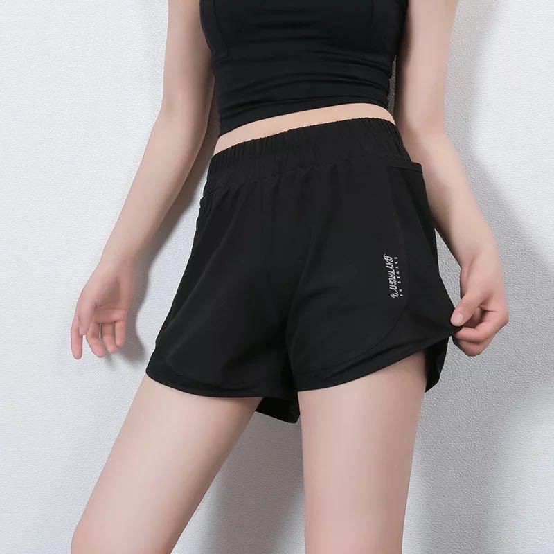 Quần Đùi Quần Short Nữ Phối Lưới KENZI-52 Tập Gym Yoga 2 Lớp Có Túi Đựng Điện Thoại Vải Mát