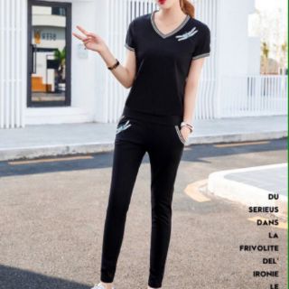Đồ bộ thể thao thêu con chuồn chuồn