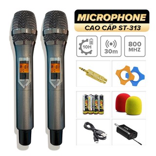 Micro Không Dây COK ST-313 (2 mic) - CHÍNH HÃNG - BH 12 tháng - Mích Chuyên Dành Cho Mọi Loa Kéo Và Âm Ly - Lỗi Đổi Mới