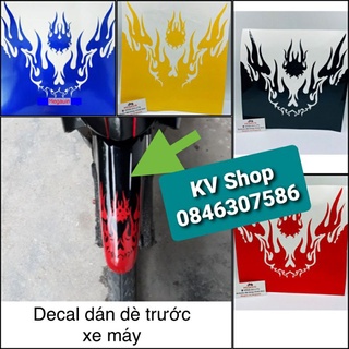 tem dán mỏ dè trước sau xe máy hình ngọn lửa