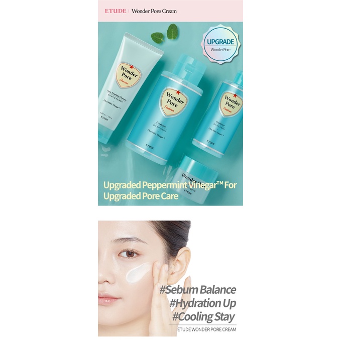 [Da dầu] Kem dưỡng chăm sóc lỗ chân lông ETUDE Wonder Pore Cream 75ml