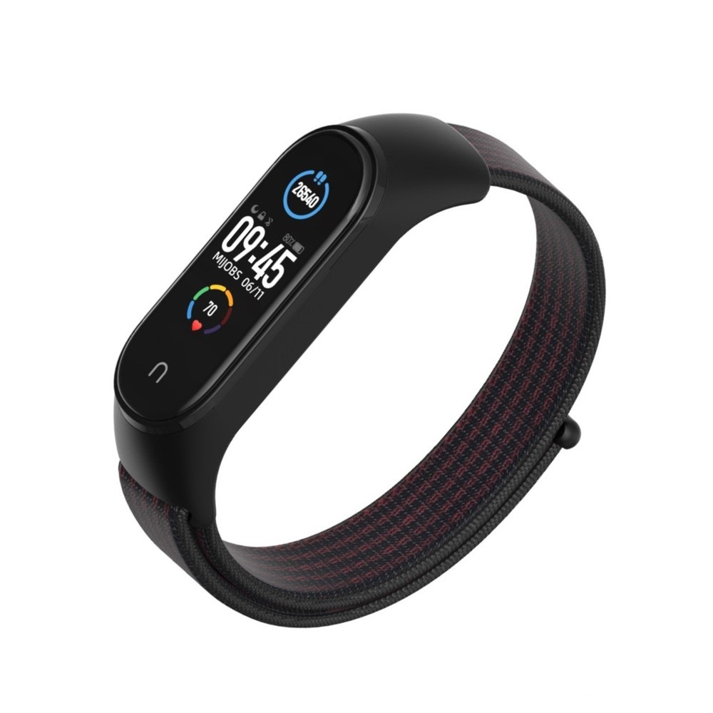 Dây đeo nylon mặt cao su Mi band 5, miband 6 MIJOBS - dây đeo thay thế nylon/silicon MIJOBS