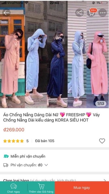 [Mã WASKT304 giảm 15% tối đa 30K đơn 99K] Áo váy chống nắng dáng dài thông hơi chống tia UV cao cấp | BigBuy360 - bigbuy360.vn