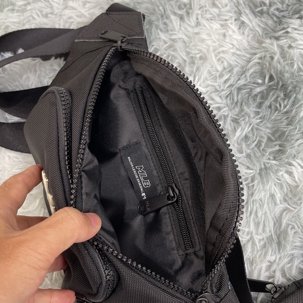 Combo túi đeo chéo MLB NY MONOGRAM WAIST BAG BLACK - Cam kết xuất dư 100%
