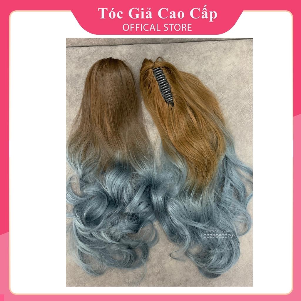 Tóc giả ngoặm ❤️FREESHIP ❤️ omber 2 màu đen khói