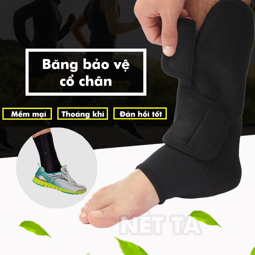 Băng bảo vệ cổ chân thông minh điều chỉnh kích thước dễ dàng thuận tiện ( Màu Đen)