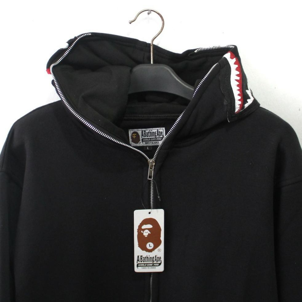 Bape Áo Khoác Hoodie Cotton Phối Khóa Kéo Size L Xl Usa (Art. 3079)