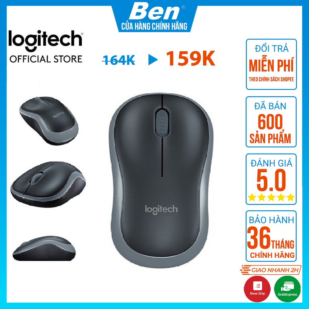 Chuột máy tính Logitech B175 cho laptop Chính hãng Logitech BH 36T