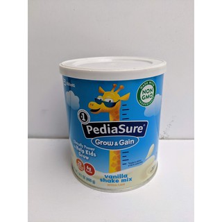 Sữa pediasure grow & gain non-gmo vanilla shake mix powder, nutrition shake for kids, 400g, 1 count