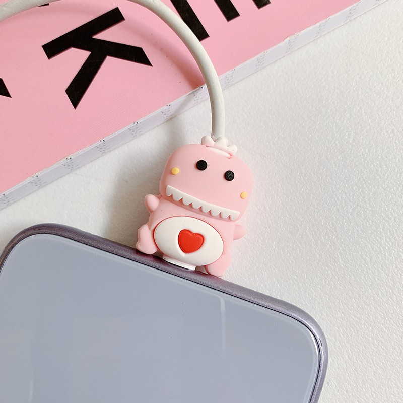 Phụ Kiện Bảo Vệ Dây Cáp Sạc USB Hình Hoạt Hình Dễ Thương
