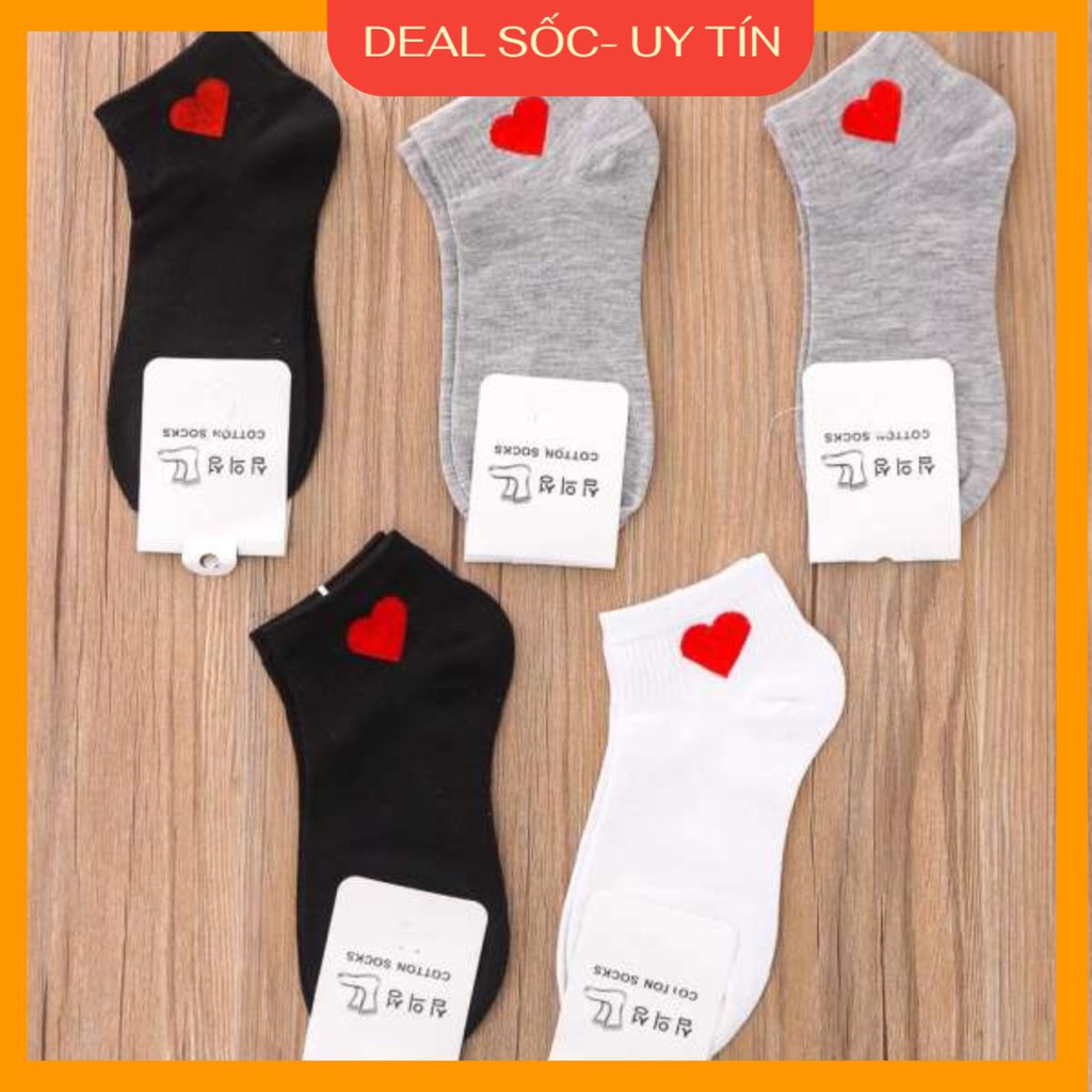 Tất nam nữ 𝑭𝒓𝒆𝒆𝒔𝒉𝒊𝒑Lố 10 đôi Tất vớ trái tim nữ kiểu Hàn phong cách trẻ trung