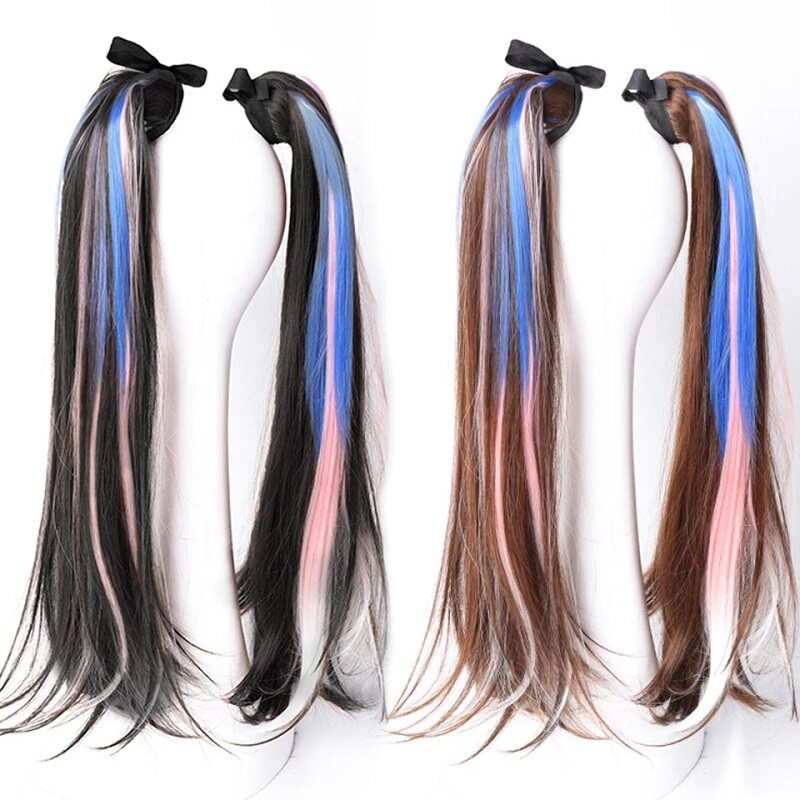 Tóc Giả Đuôi Ngựa Dài 22 Inch Nhiều Màu Thời Trang Cho Nữ