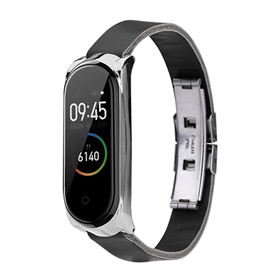 Dây Đeo Da Phong Cách Retro Cho Đồng Hồ Thông Minh XiaoMi Mi Band 4 5 6 7