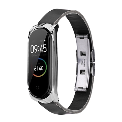 Dây Đeo Thay Thế Chất Liệu Da Thiết Kế Nhiều Lỗ Thời Trang Cho for Xiaomi Mi Band 6 5 4 3