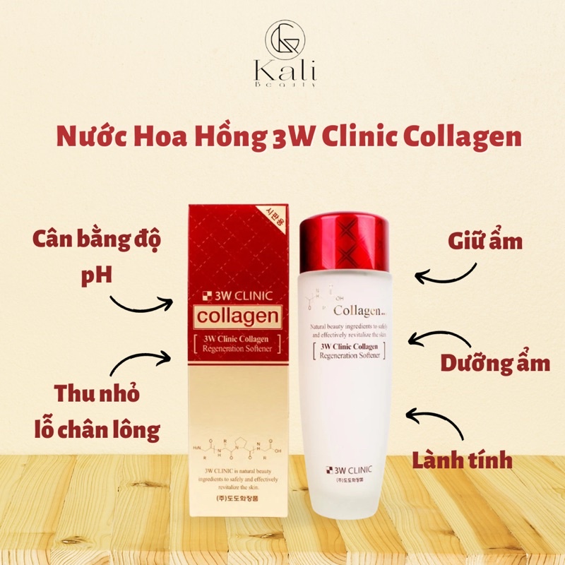 TONER HOA HỒNG DƯỠNG DA 3W CLINIC 150ml