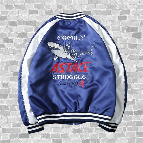 Áo Khoác Nhẹ Nam Nữ Khóa Kéo Phối Hình In Cá Mập ASTACE Kiểu Dáng Bomber AO KHOAC NAM 9000038C | BigBuy360 - bigbuy360.vn