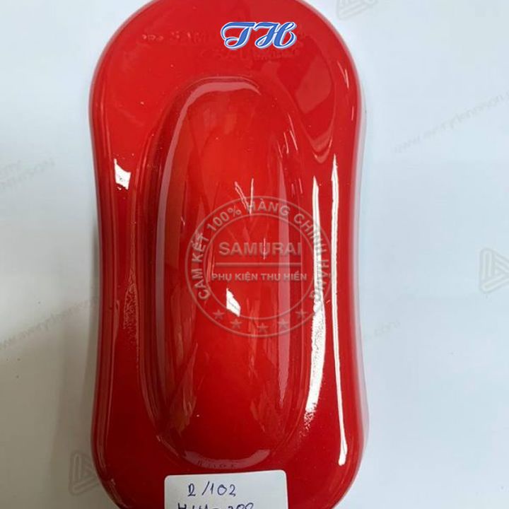 Sơn Xịt Samurai chuyên dùng cho xe máy màu đỏ tinh khiết H661-200 chống cháy, chống rạn nứt, vòi xịt chống chảy