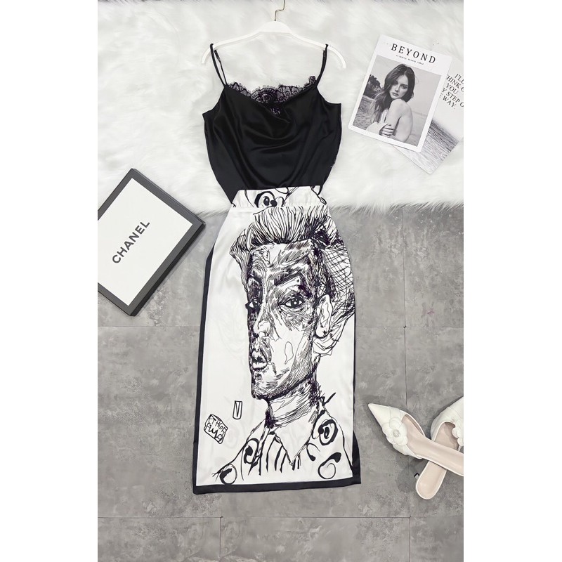 SET ÁO HAI DÂY REN CV IN TRÌU TƯỢNG | BigBuy360 - bigbuy360.vn