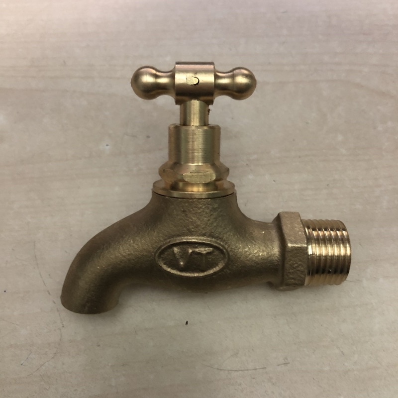 Vòi đồng vòi hồ thau tay vặn thân lớn phi 21,27(1/2”,3/4”)