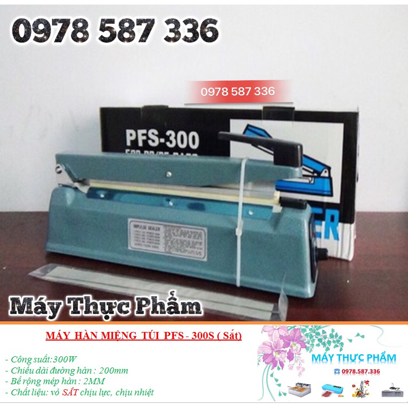 Máy hàn túi nilong PF300 đường hàn 30cm tặng thanh hàn