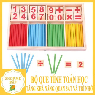 Bộ que tính và chữ số bằng gỗ cho bé học tập ✔HOT✔ Giúp bé phát triển tư duy tốt hơn - DC33