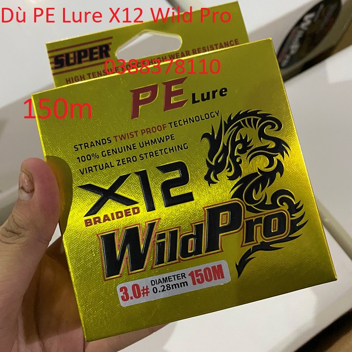 Dây Dù Câu Cá PE Lure X12 Wild Pro 150m