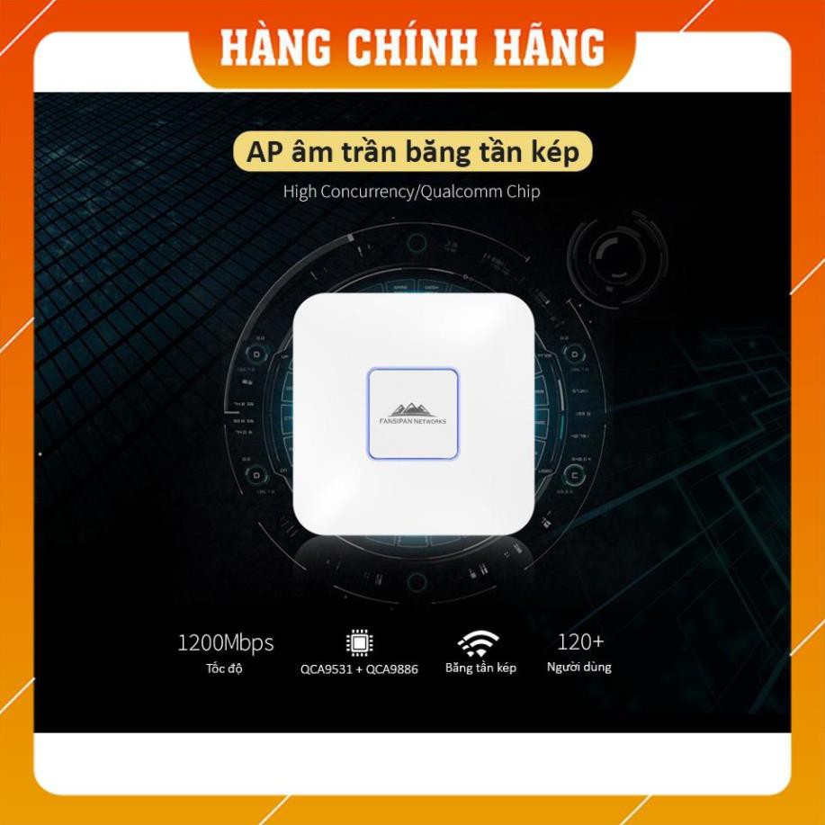 ✔️[Hàng Chính Hãng] Bộ Phát Wifi Ốp Trần Chuyên Dụng Hiệu Năng Cao Tích Hợp Free Wifi Marketing FXP-C1200 Cực Khỏe