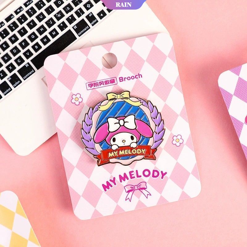 SANRIO Ghim Cài Áo Bằng Hợp Kim Tráng Men Họa Tiết Hoạt Hình Đáng Yêu