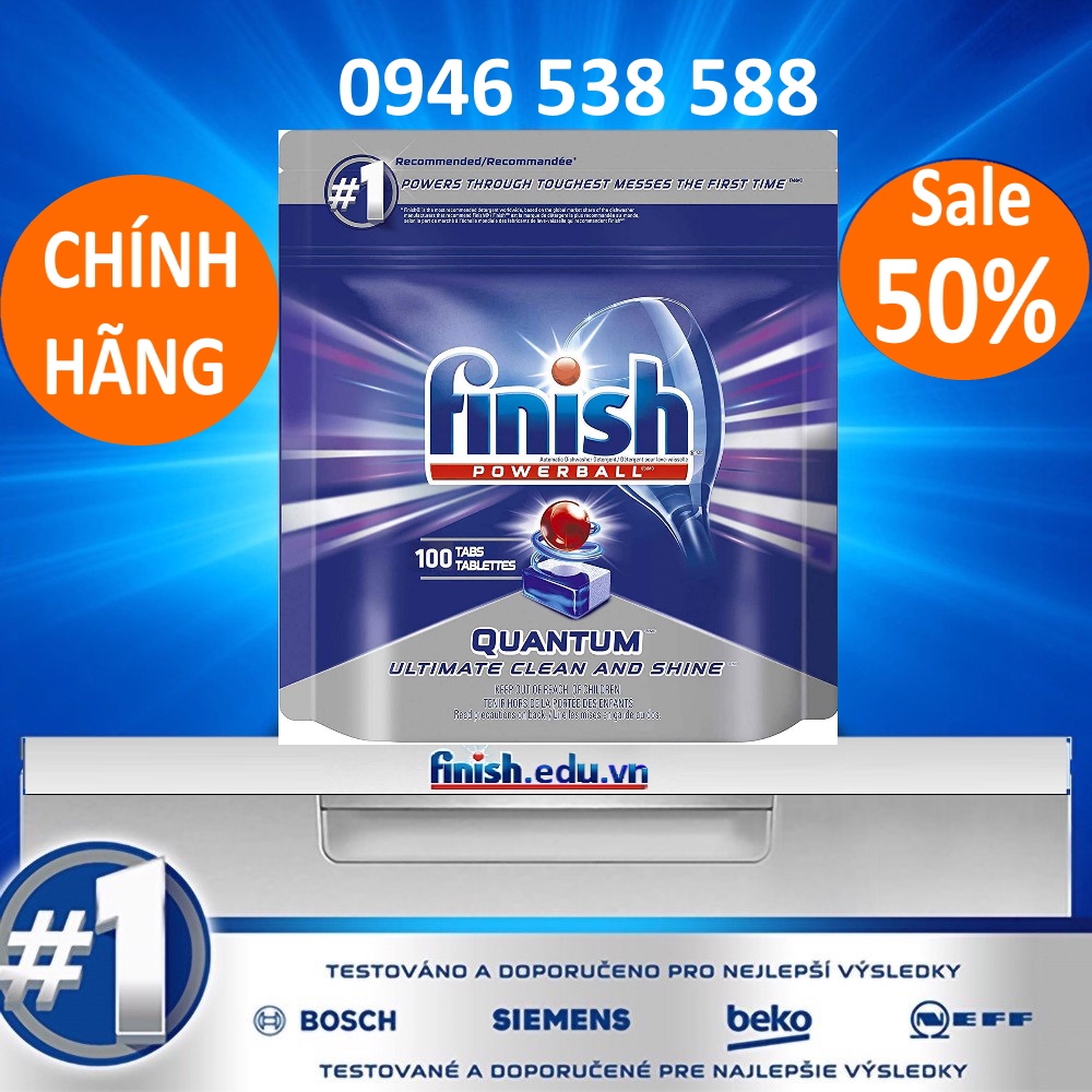 Viên rửa bát Finish Quantum 60 viên finish chính hãng, viên rửa chén finish quantum max quatum ultimate vien rua bat