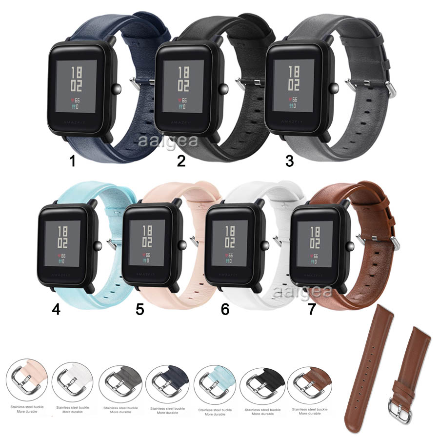 AMAZFIT Dây Đeo Da Thay Thế Cho Đồng Hồ Thông Minh Huami Amazfit Bip Lite S U / GTS / GTS2 / GTS 2e / GTS2 mini / Neo / GTR 42mm