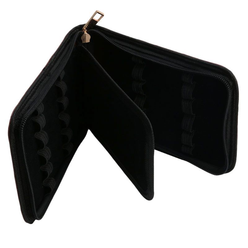 Túi da chia 12 ngăn đựng bút tiện lợi