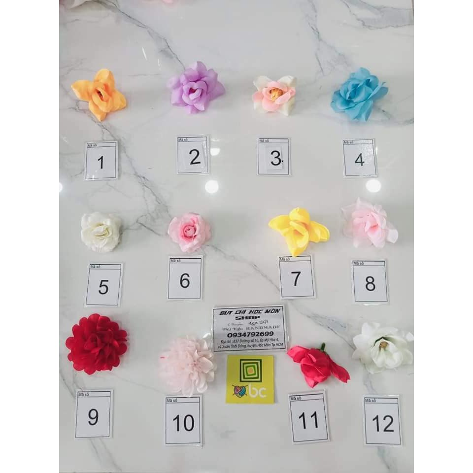 hoa vải trang trí 3cm-5cm