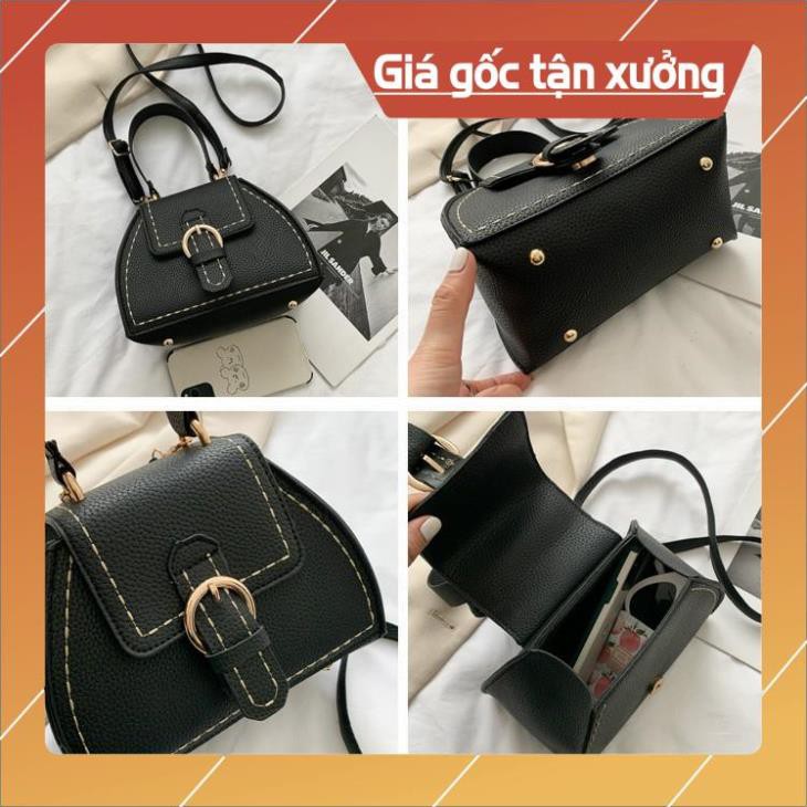 ( Hàng HOT) Túi Xách DA THAN 1 KHÓA 5881 size 20*14*11cm thời trang Quảng Châu sỉ tốt -Mùi Store