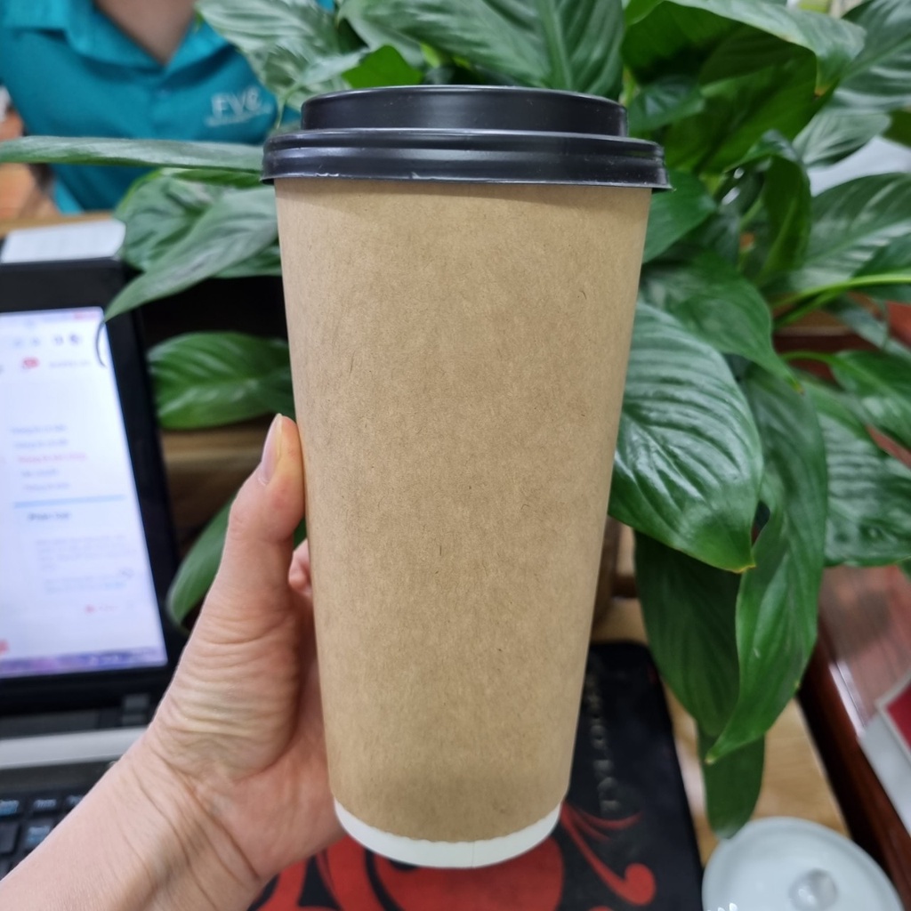 50 cốc giấy 2 lớp  -  chuyên đựng cà phê trà sữa 8oz/120z/16oz