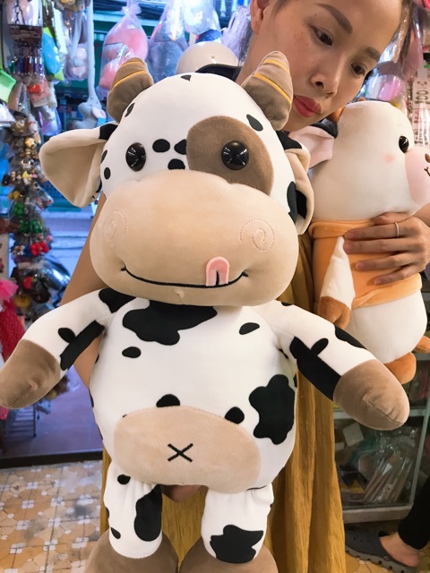 Gấu bông bò sữa vằn trắng