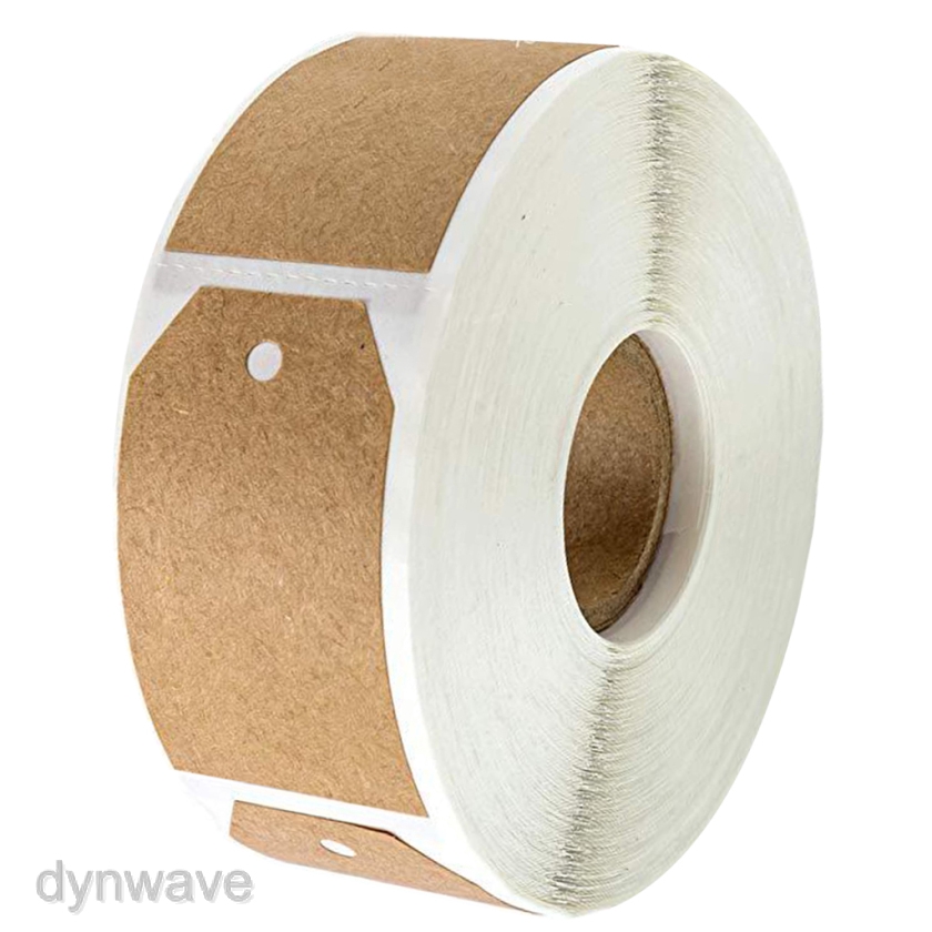 Set 300 Nhãn Dán Giấy Kraft Nâu Tự Nhiên 1.2x2 &quot;Dùng Trang Trí Quà Tặng