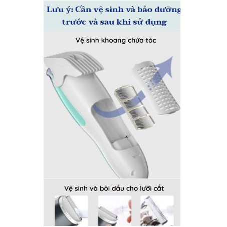 Tông đơ cắt tóc ENSSUN sạc điện- tự động cắt hút cho bé, chống nước