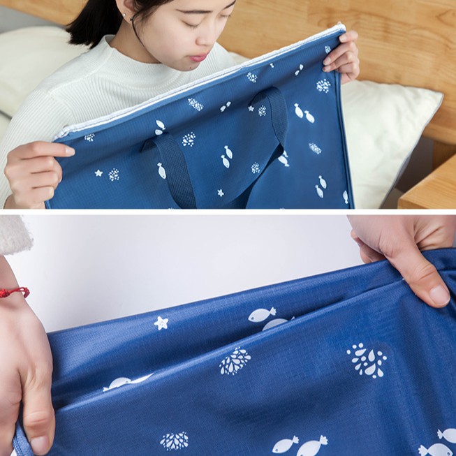Set 3 Túi đựng chống thấm chăn, quần áo đa năng loại To tiện lợi- Nhiều màu