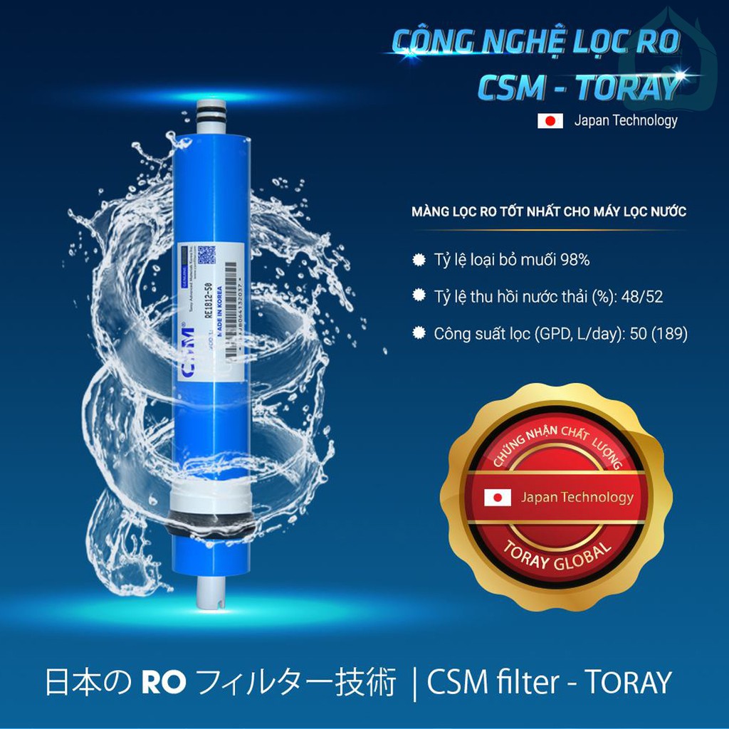 Màng lọc RO CSM RE1812-80 Toray Nhật Bản - lõi số 4