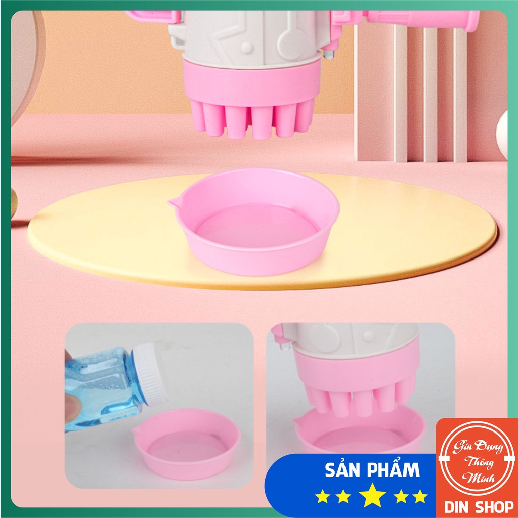 Súng Bắn Bong Bóng Xà Phòng 21 Nòng 👑GIÁ HỦY DIỆT👑 Súng Thổi Bong Bóng Chạy Bằng Pin Siêu Mạnh An Toàn Cho Bé Din Shop