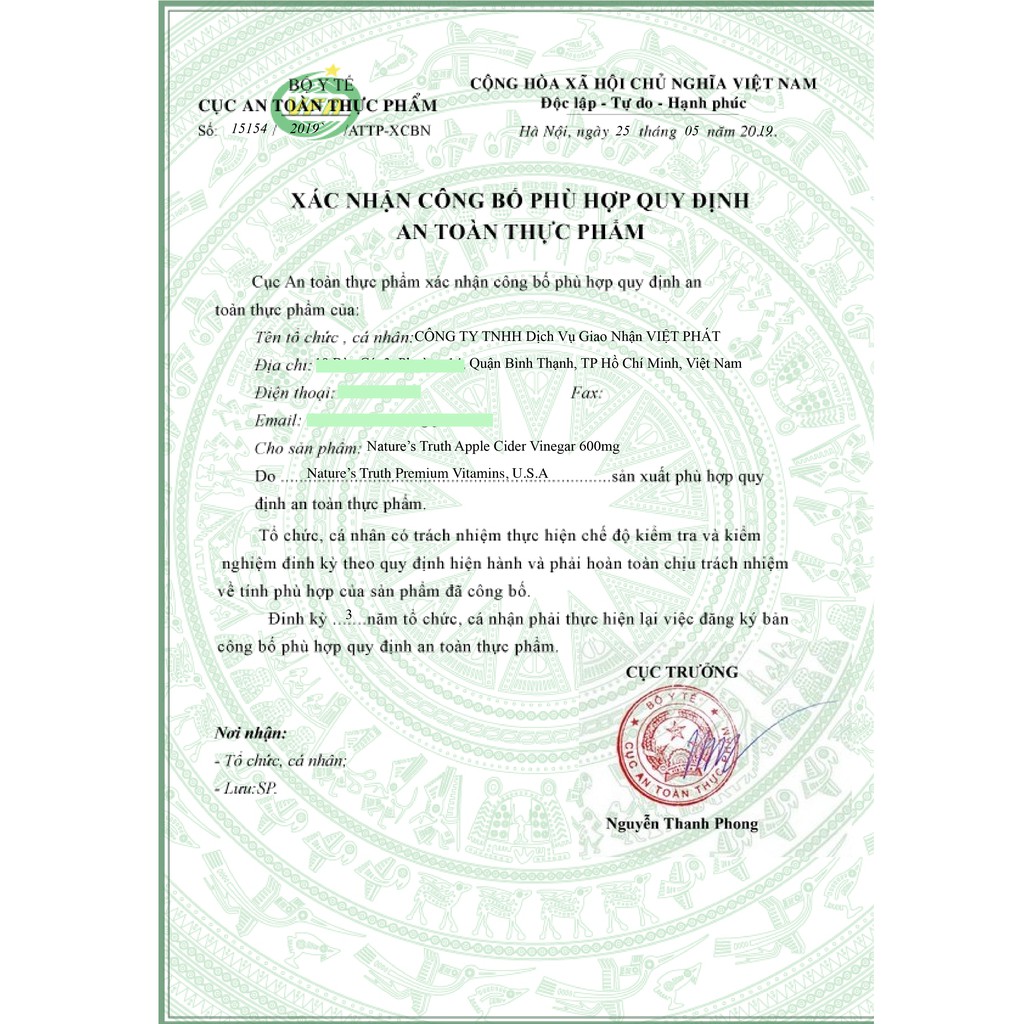 VIÊN UỐNG GIẤM TÁO NATURE'S TRUTH APPLE CIDER GIẢM CÂN, ĐỐT MỠ THỪA MỸ 60 VIÊN