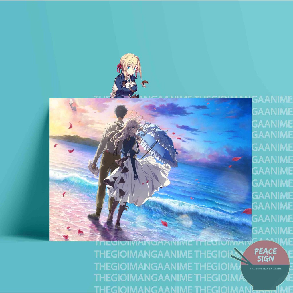 Tấm Postcard A5 anime cao cấp Violet Evergarden chibi ảnh đẹp nhiều mẫu