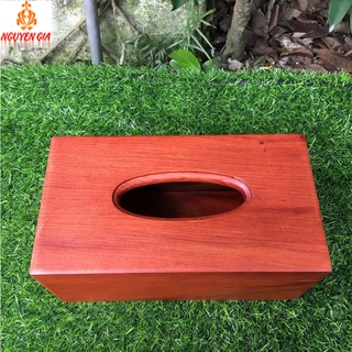 Hộp đựng giấy ăn cao cấp bằng gỗ Hương thiết kế đơn giản sang trọng tạo nên nét trang nhã, lịch sự
