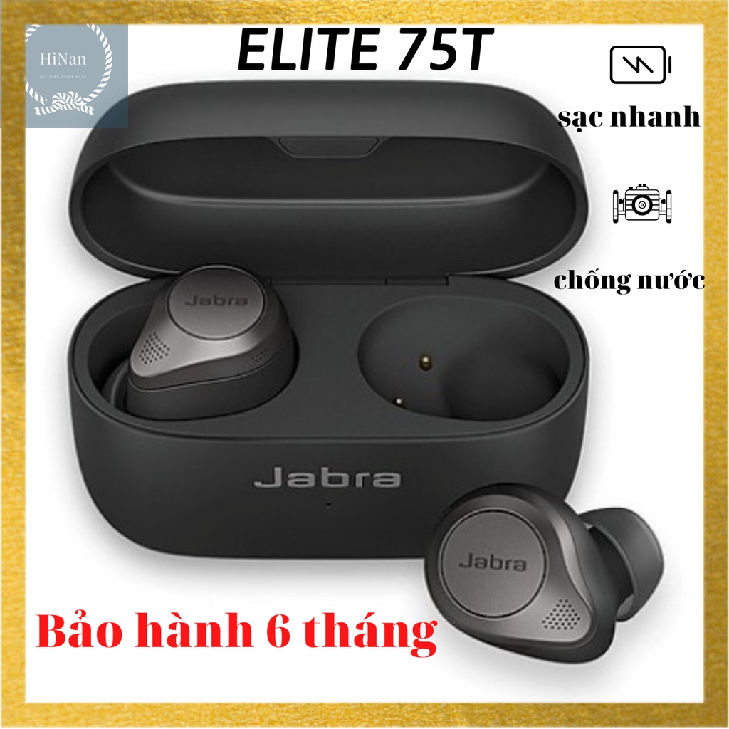 Tai Nghe Bluetoolth Jabra ELITE 75T Bản Quốc Tế Âm Thanh Chuẩn Dùng Cho Cả IOS và Androi- HiNan Shop