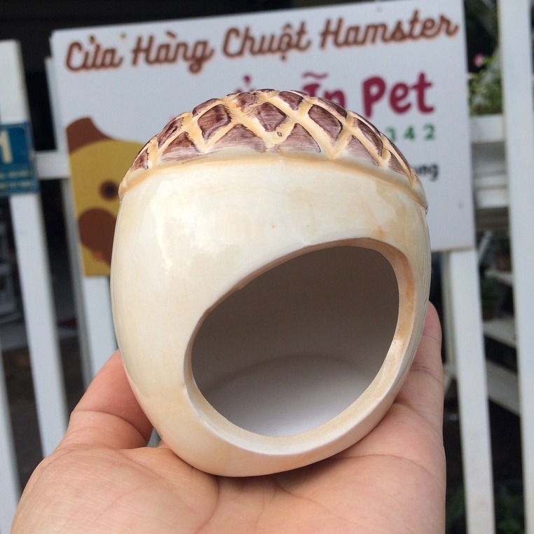 Nhà ngủ sứ hamster HẠT DẺ siêu mát, dễ thương